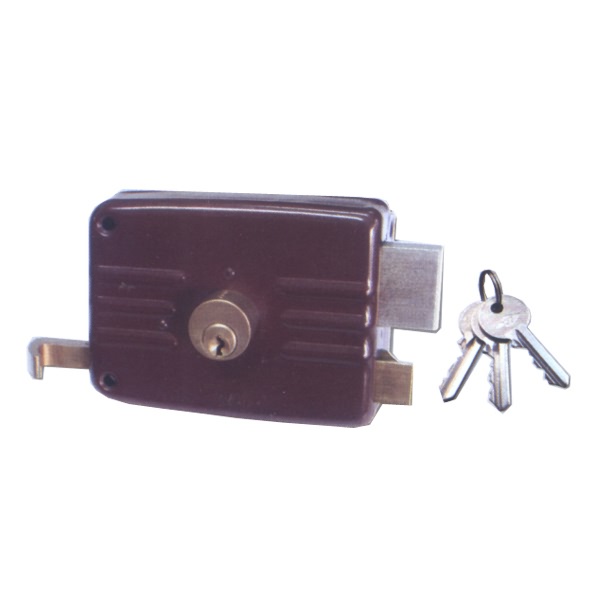 One Square Steel Deadbolt Rim Lock Body 1K1038